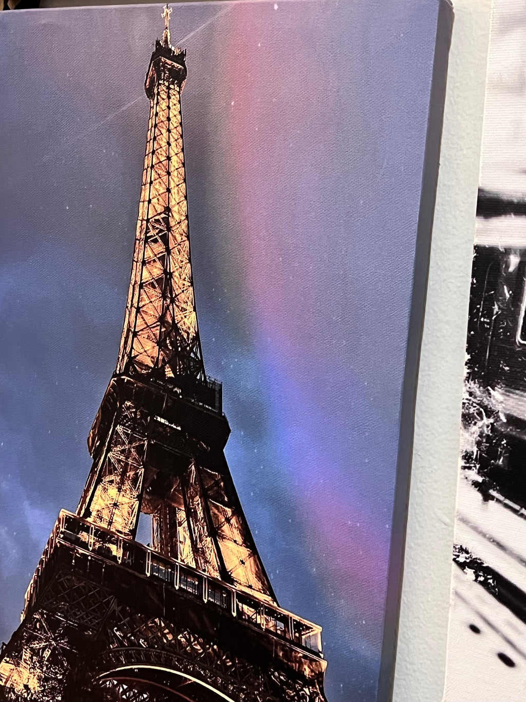 Eiffel Tower at night canvas