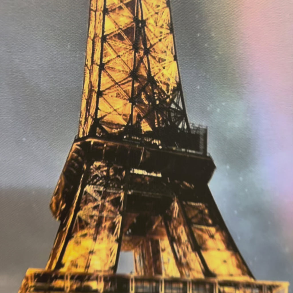 Eiffel Tower at night canvas