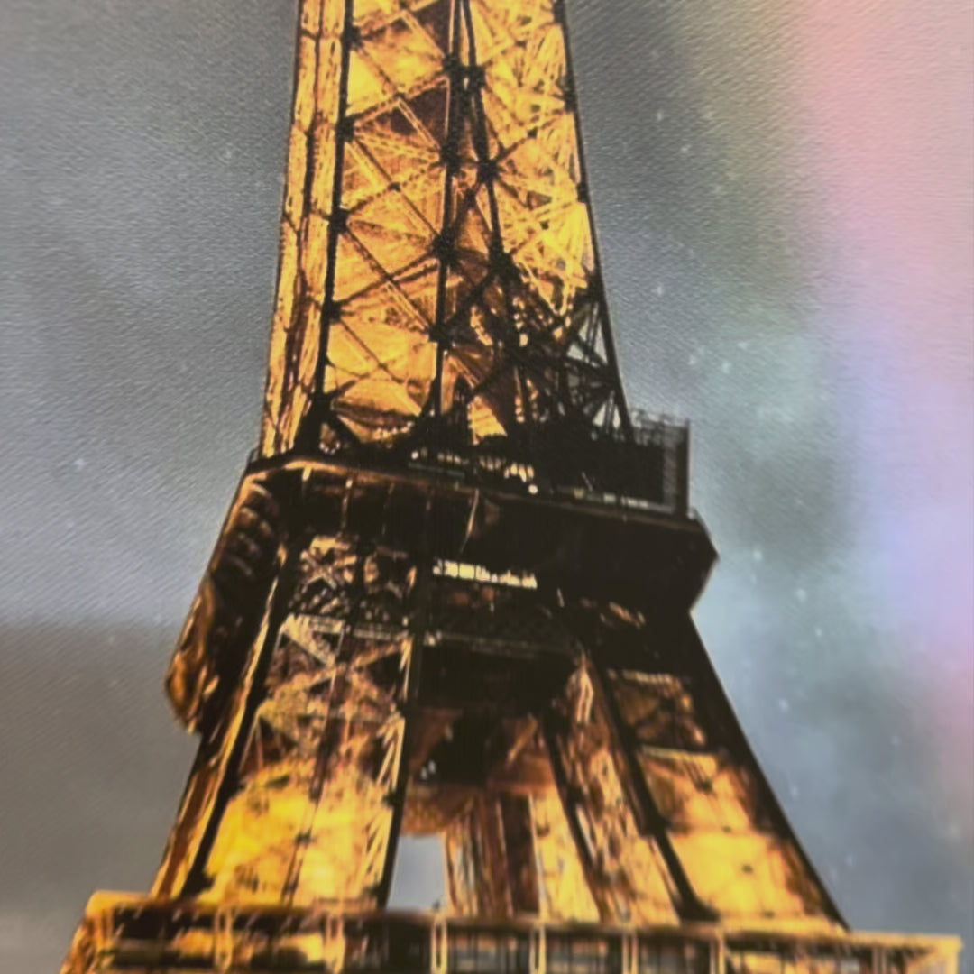Eiffel Tower at night canvas